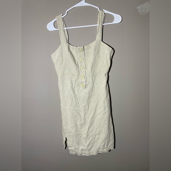 Urban Outfitters Avalon Linen Button-Front Mini Dress Size S - Picture 3 of 8